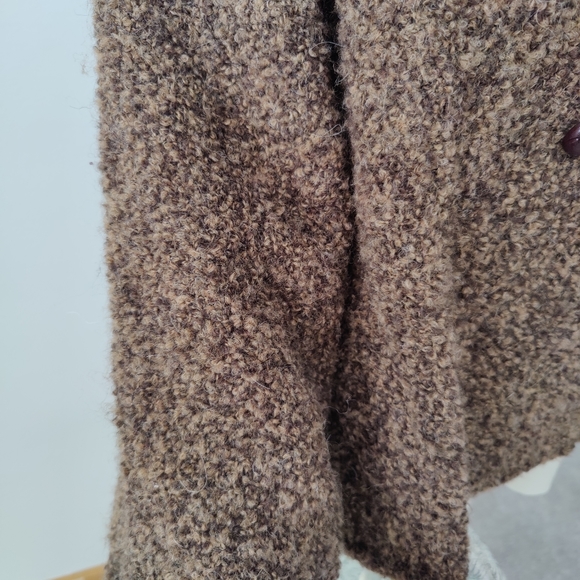 John Branigan Women's Double breasted Wool Brown Sweater Coat - Picture 4 of 6